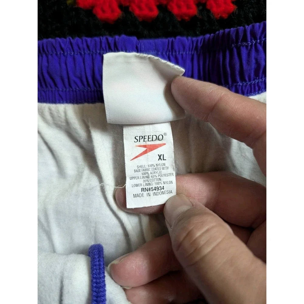 Speedo Vintage Men's Size XL Purple 90s Nylon Lined Active‎ Parachute Pants 24